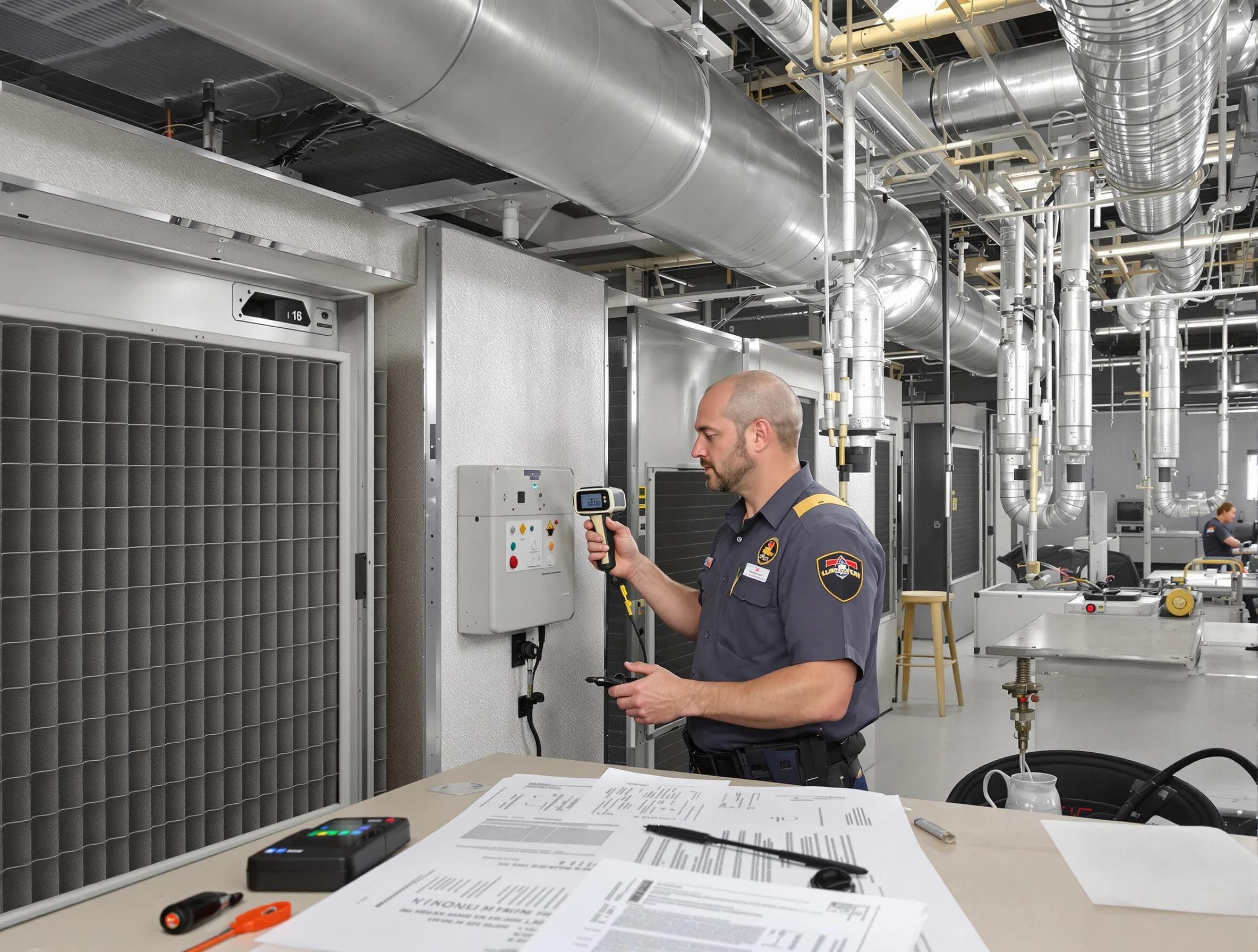 Professional filter system inspection by Waltham Air Duct Cleaning in Waltham