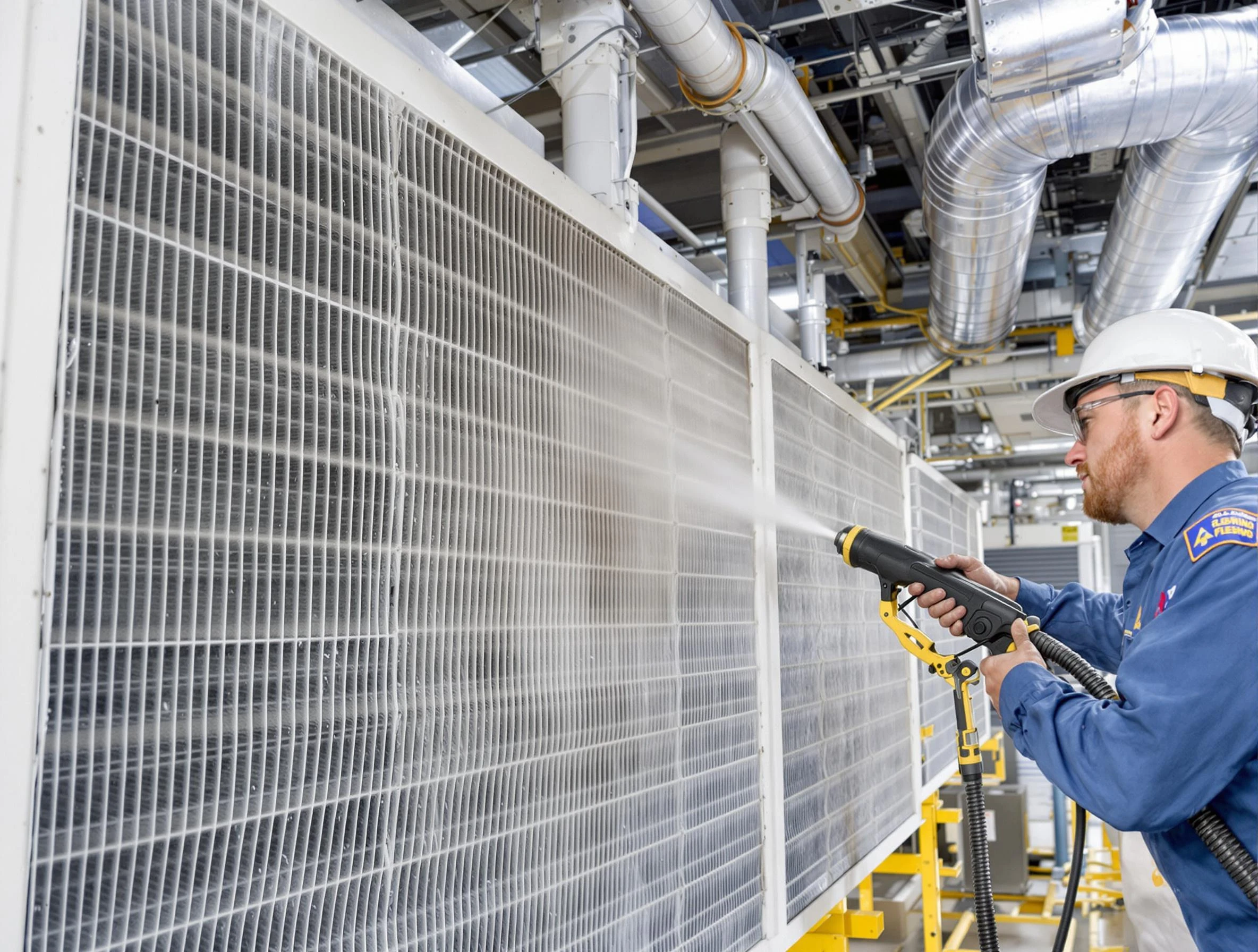 Professional commercial coil cleaning by Waltham Air Duct Cleaning in Waltham