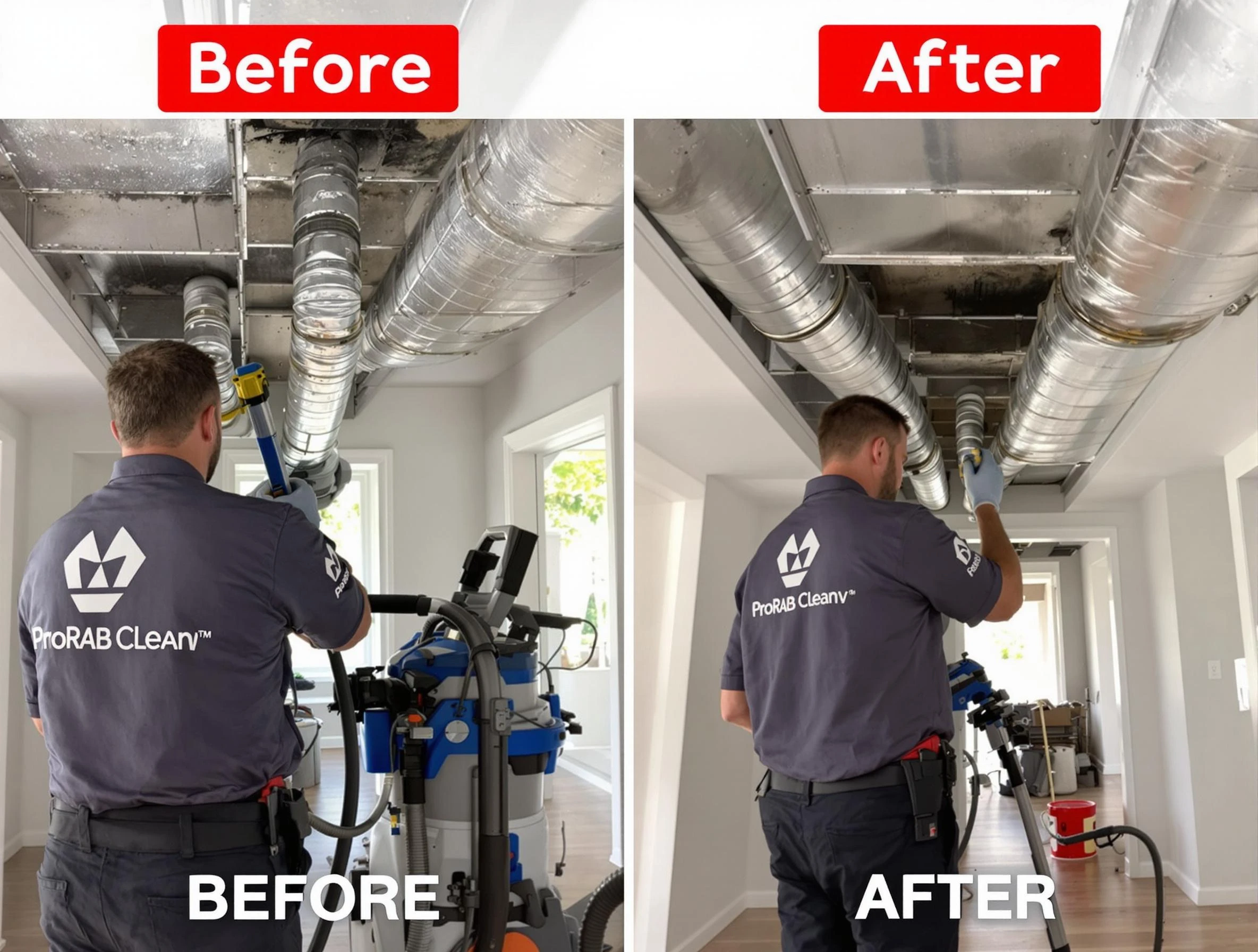 Waltham Air Duct Cleaning expert performing thorough residential duct cleaning in a Waltham home